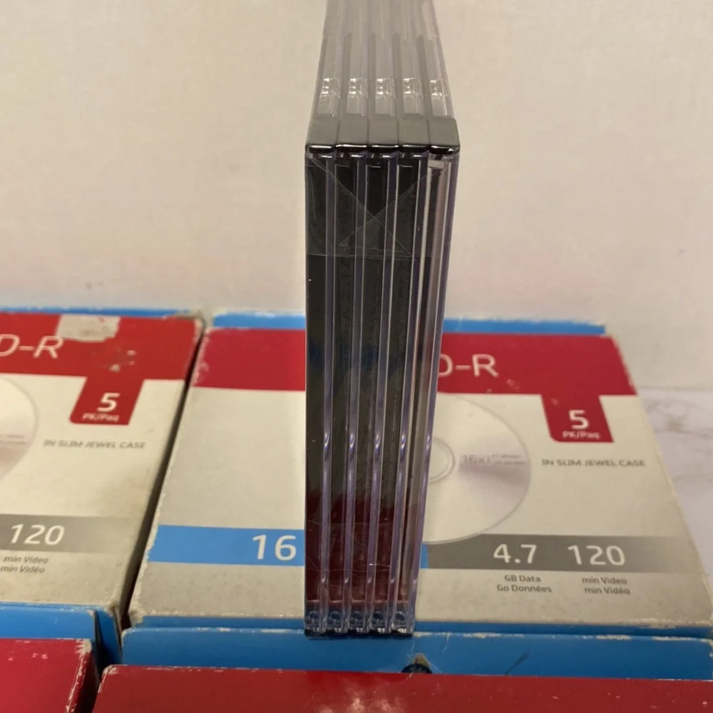 HP DVD-R 5 pk set if 5 boxes 16x 4.7 GB 120 min disks